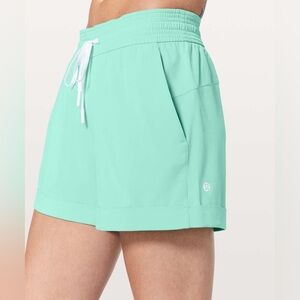 Lululemon Mint Green Spring Break Away Shorts
